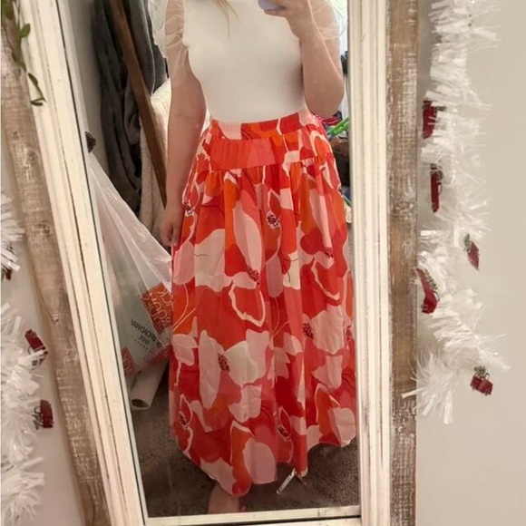 014 Boho Floral Print Tropical Maxi Skirt - Picture 4 of 16